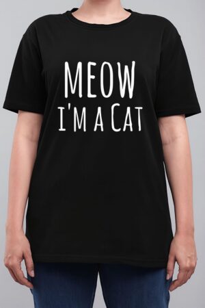 Meow I'm A Cat - Funny Cat Lover Lazy Halloween Costume Women T-Shirt