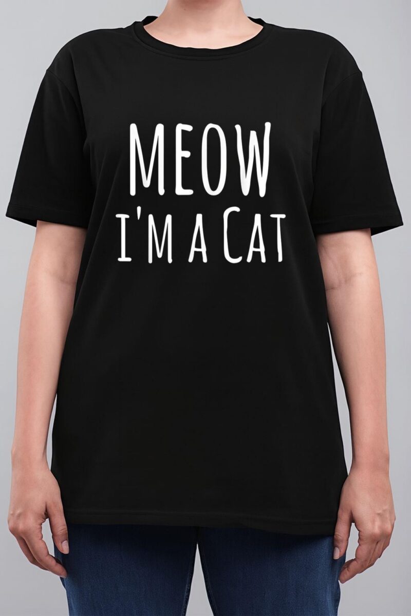 Meow I'm A Cat - Funny Cat Lover Lazy Halloween Costume Women T-Shirt