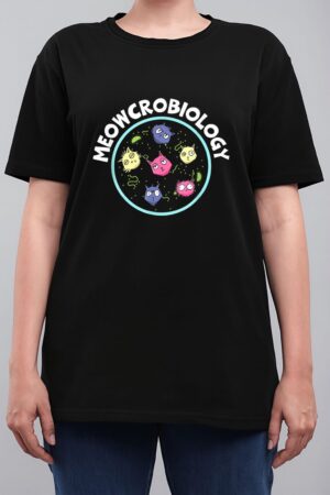Meowcrobiology Science Lover Microbiology Scientist Cat Women T-Shirt