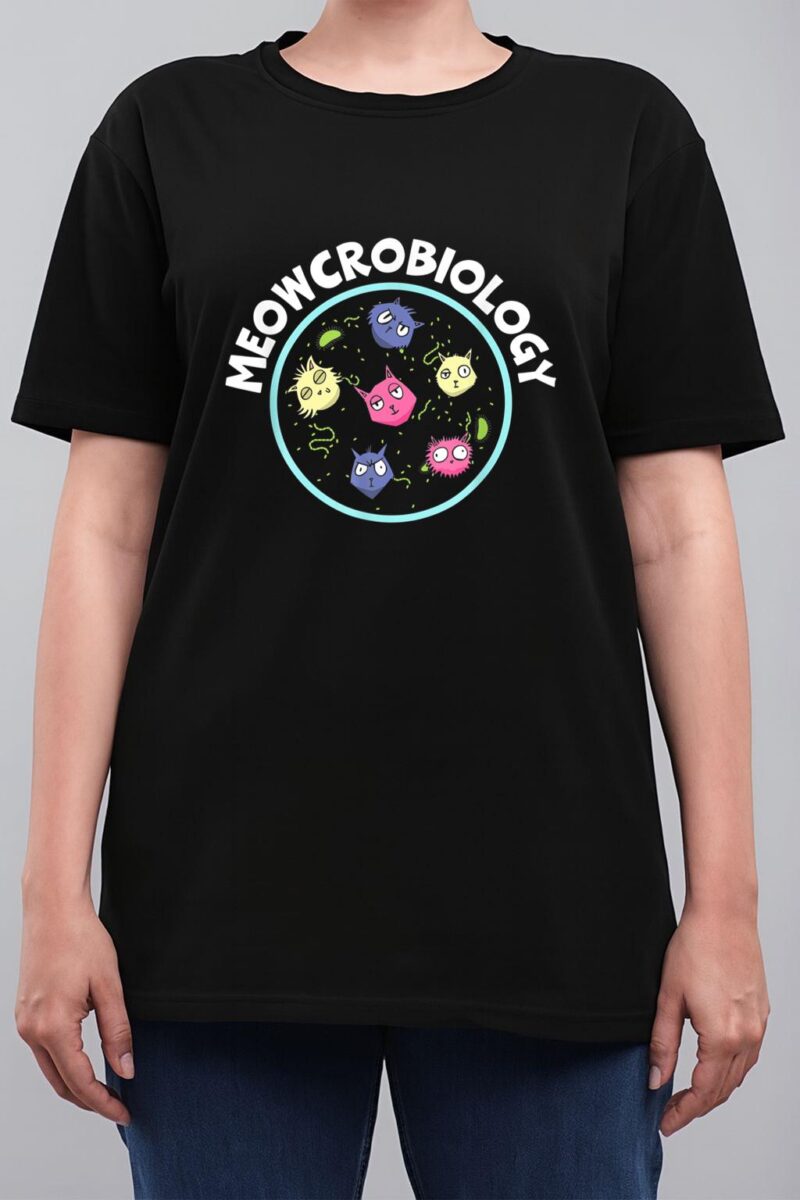 Meowcrobiology Science Lover Microbiology Scientist Cat Women T-Shirt