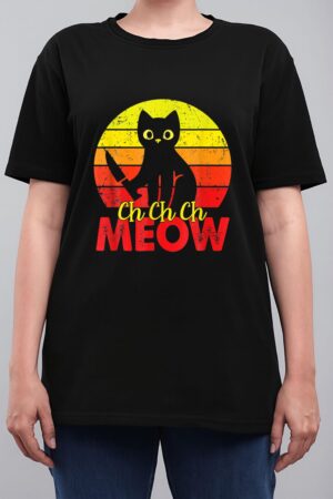 Murderous Black Cat With Knife Funny Halloween Cat Lover Women T-Shirt