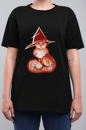 Orange Cat Witch Tabby Oranges Kitty Cat Women T-Shirt