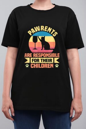 Pawrents Outfit Cat Women Cat Men Cat Parents Funny Women T-Shirt