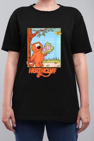 Picture The Orange Cat Holding Flowers So Cute Cartoon Arts Women T-Shirt