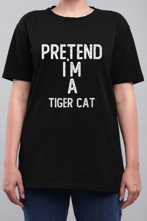 Pretend I M A Iger Cat Funny Halloween Women T-Shirt