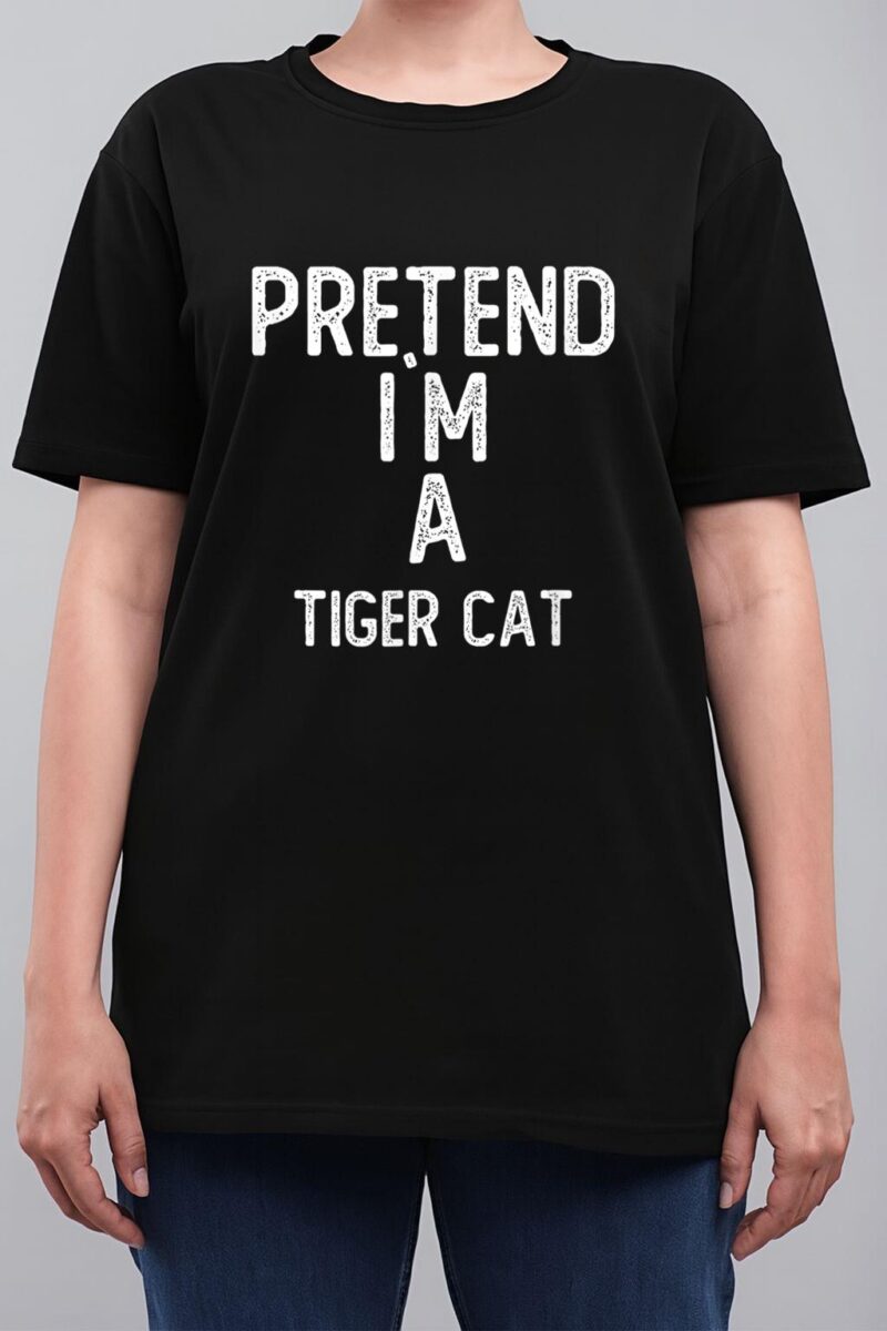 Pretend I M A Iger Cat Funny Halloween Women T-Shirt