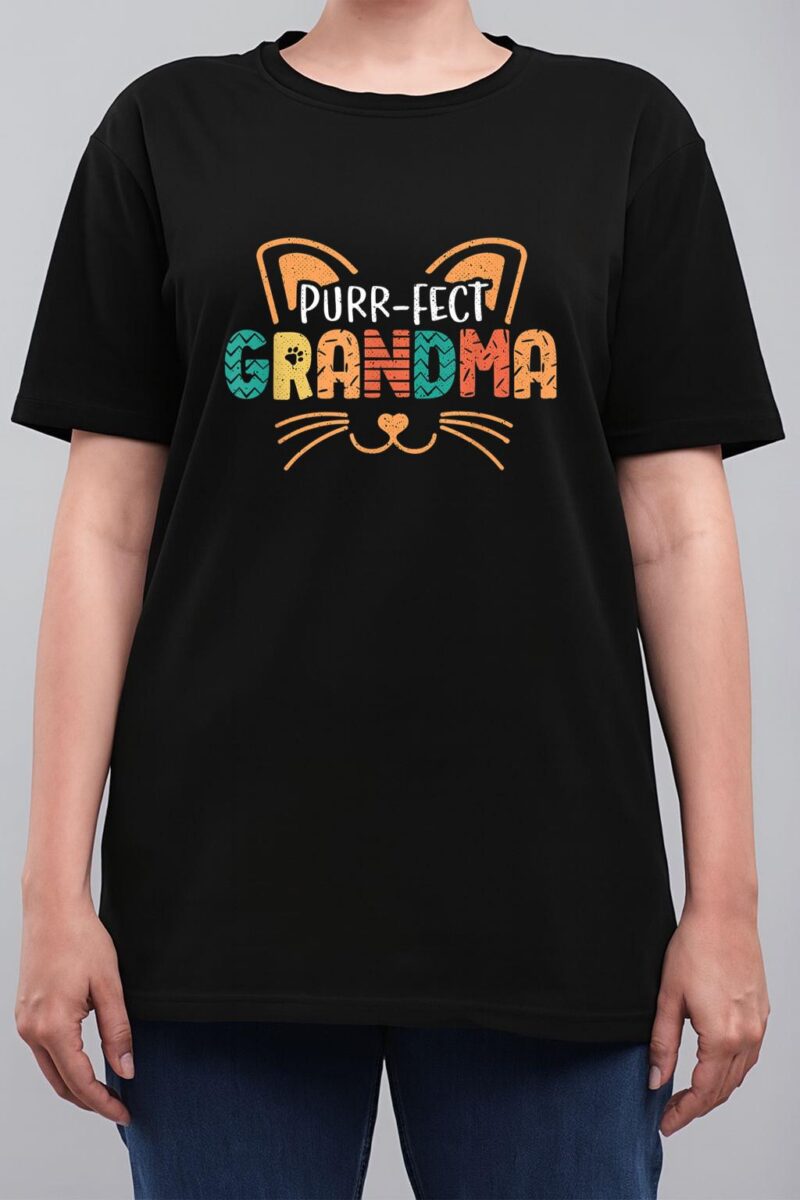 Purr-fect Cat Grandma Cats Lover Women T-Shirt