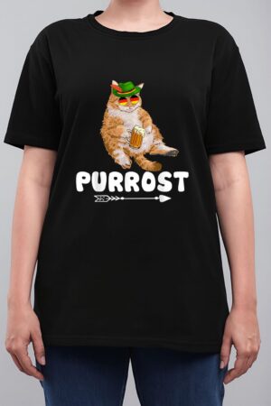 Purrost Lederhosen Cat Drinkers Germany Munich Oktoberfest Women T-Shirt