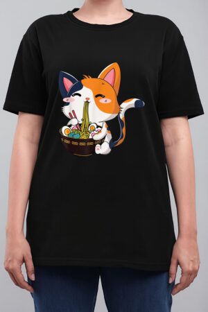 Ramen Cat Kawaii Anime Cat Ramen Lover Kawaii Neko Teen Girl Women T-Shirt