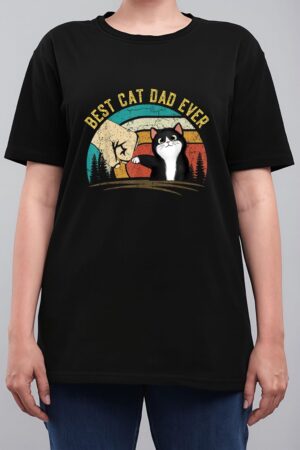 Retro Best Cat Dad Ever Father's Day Cat Daddy gifts Women T-Shirt