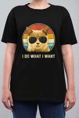 Retro Cat Lovers shirt I Do What I Want Cat Women T-Shirt