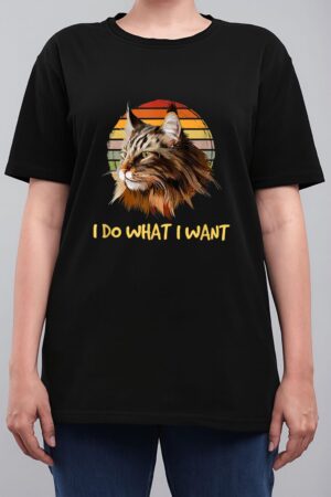 Retro I do what I want cat funny maine coon cat lover Women T-Shirt