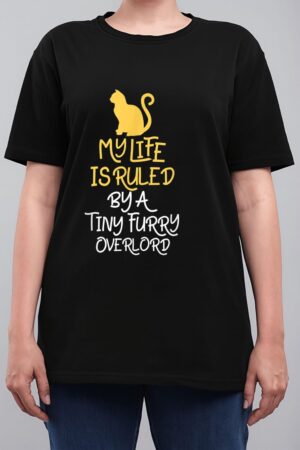 Retro Meow Cat My Life is Ruled by a Tiny Furry Overlord Women T-Shirt
