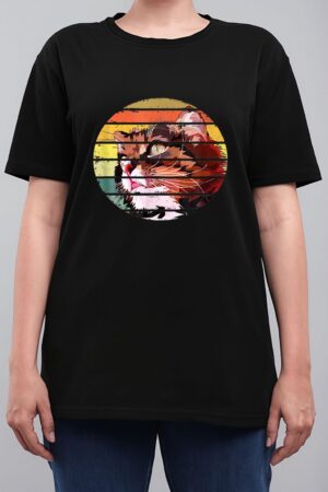 Retro Vintage Colorful Cat For Lovers Cat And Pets Women T-Shirt