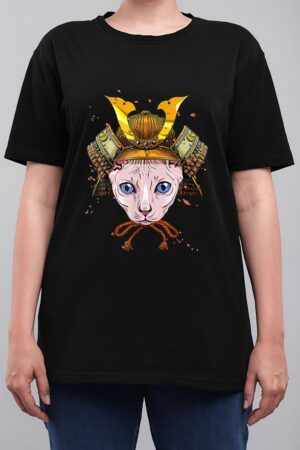 Samurai Sphynx Cat Warrior Samurai Cat Lovers Women T-Shirt