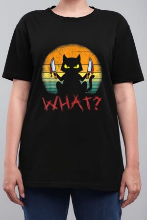 Serial Killer Halloween Cat Women T-Shirt