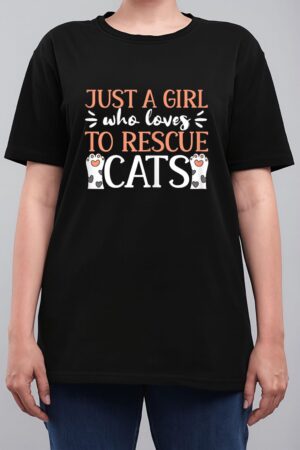 Shelter Animal Love Just A Girl Who Loves To Rescue Cats Women T-Shirt