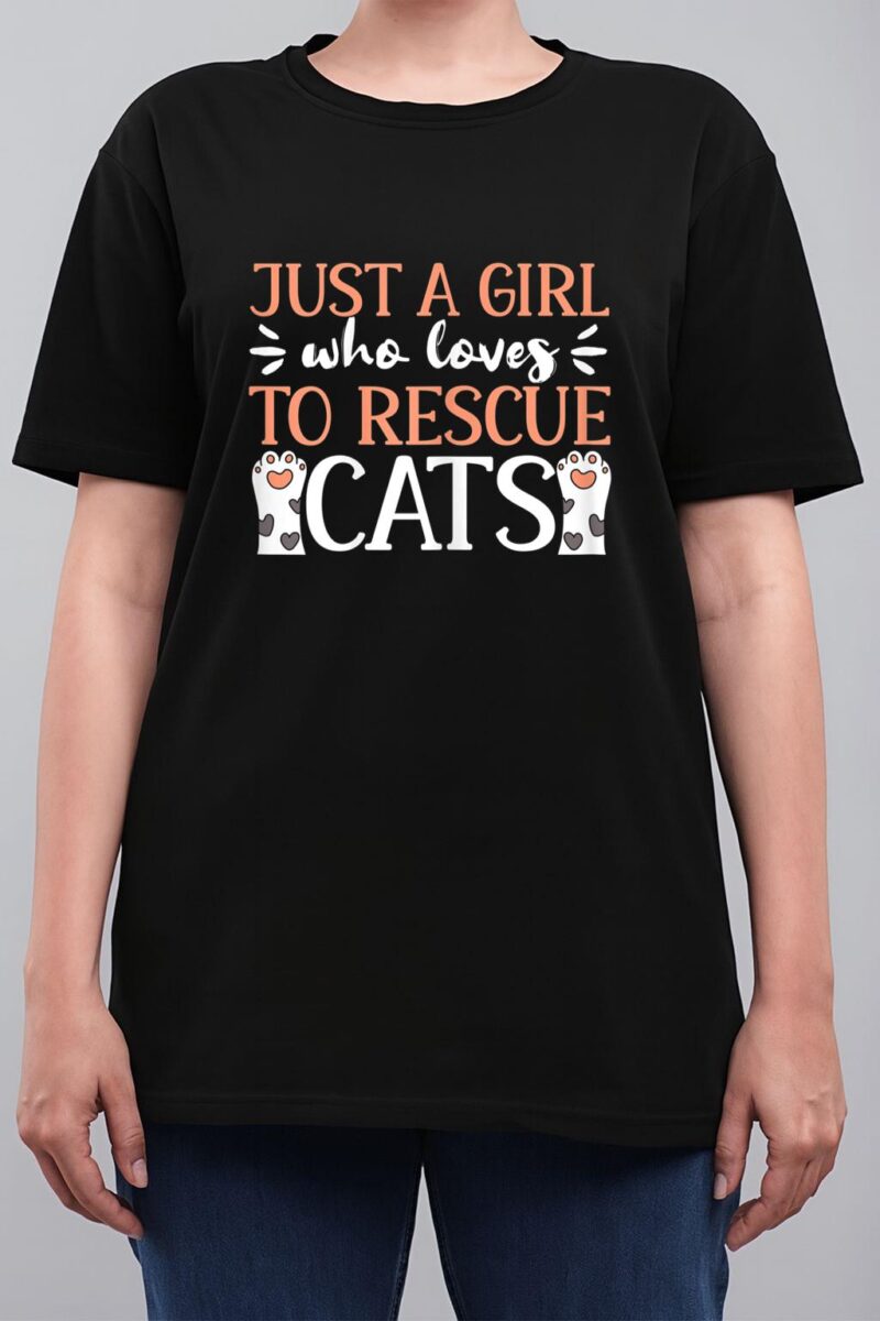 Shelter Animal Love Just A Girl Who Loves To Rescue Cats Women T-Shirt