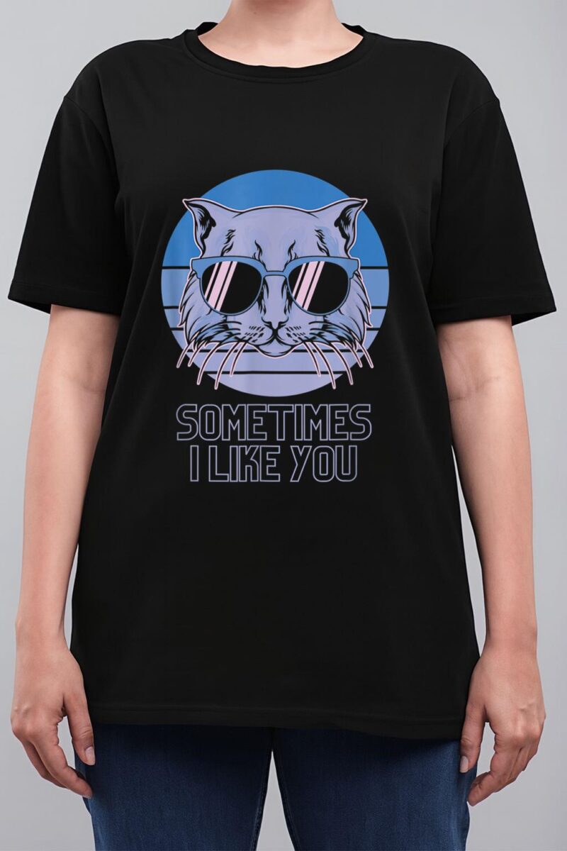 Sometime I Like You Meme Funny Retro Style Vintage Cats Women T-Shirt