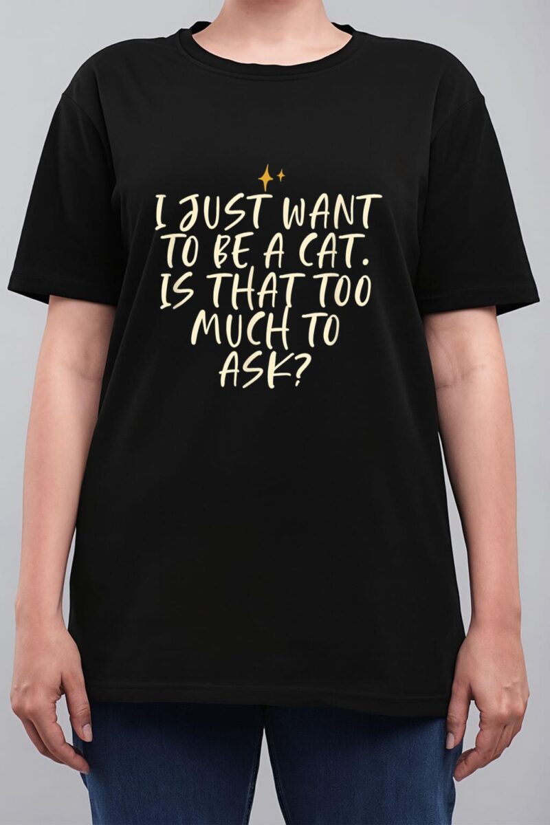 Stars Funny Friend Saying I Just Want O Be A Cat Is Hat Women T-Shirt