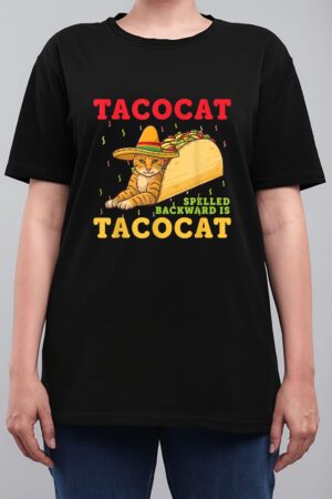 Tacocat Spelled Backwards Tacos and Cats Cinco De Mayo Cat Women T-Shirt