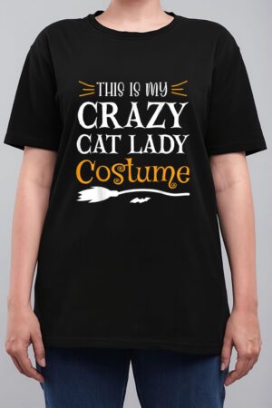 This Is My Crazy Cat Lady Costume Funny Halloween Cat Lover Women T-Shirt