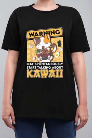 Vintage Cat Ramen Kawaii Anime Japanese Gift Girls Teenager Women T-Shirt