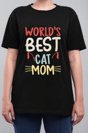 Vintage World's Best Cat Mom Meow Cat Best Cat Mom Ever Women T-Shirt