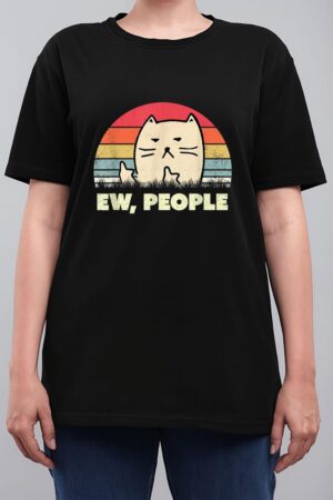 Vitnage black cat funny ew, people meowy cat kitty lovers Women T-Shirt