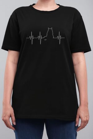 Womens Maine Coon Cat Heartbeat Women T-Shirt