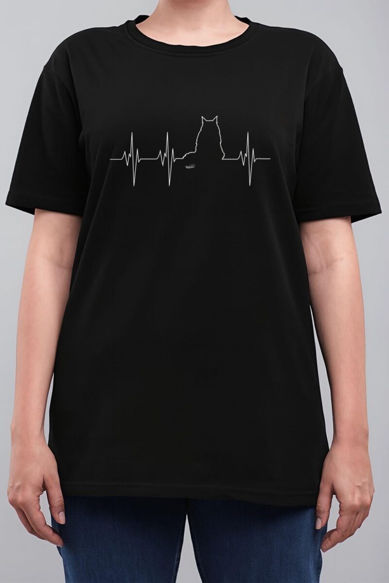 Womens Maine Coon Cat Heartbeat Women T-Shirt