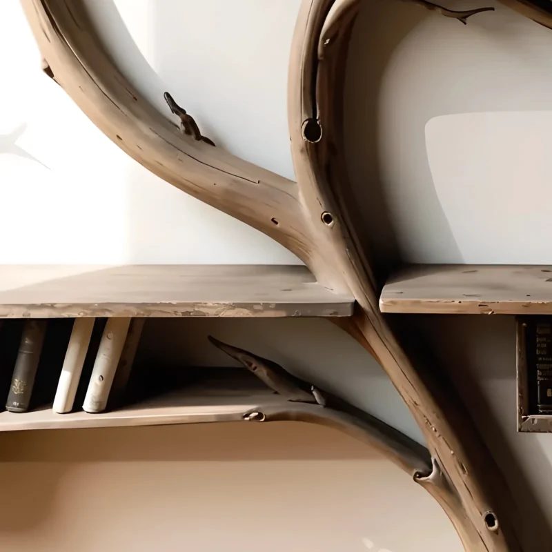 Arched Wooden Bookshelf – Decorative Wall Shelf for Stylish Modern Home Decoration - Image 2